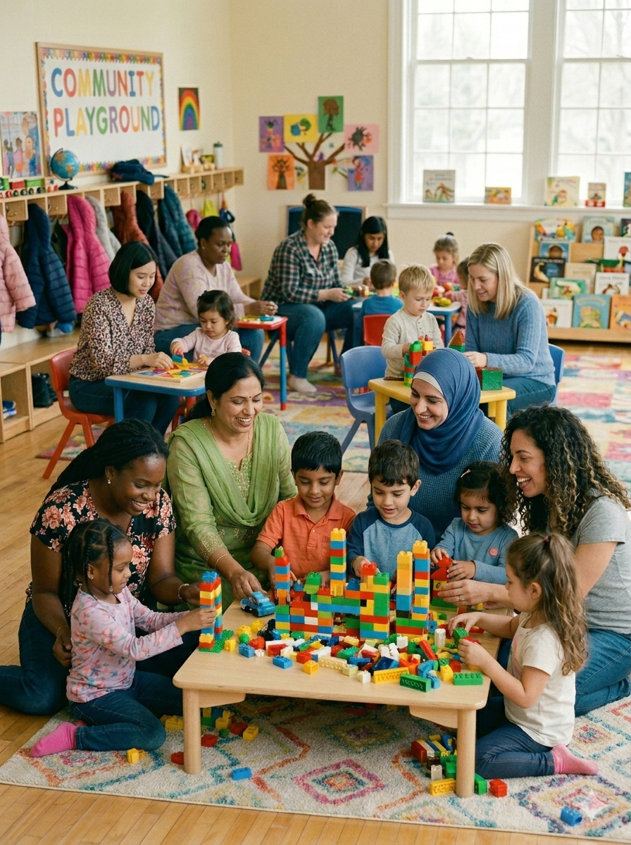 Diverse group of joyful youth